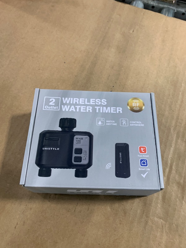 Photo 1 of [All-New 2027] 1700FT WiFi Sprinkler Timer 2 Zone, Unistyle Smart Hose Timers Compatible Alexa & Google Voice and App Control, Water Timer for Garden Hose with Auto & Manual Modes for Garden Lawn