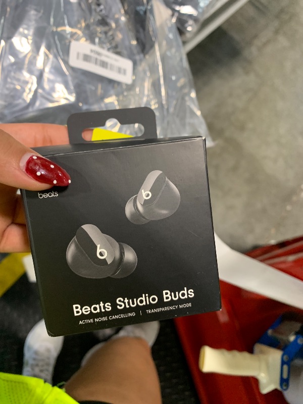 Photo 1 of [Buds might not work] Beats Studio Buds - True Wireless Noise Cancelling Earbuds - Compatible with Apple & Android, Built-in Microphone, IPX4 Rating, Sweat Resistant Earphones, Class 1 Bluetooth Headphones - Black