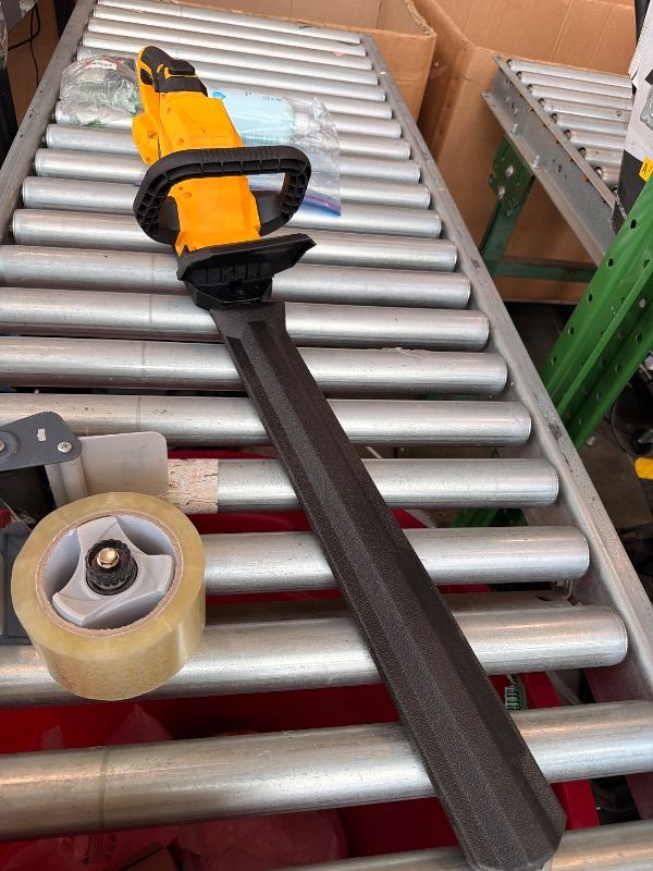 Photo 1 of [Defective: Gears grinding and overheats.] DEVTBLUN Cordless Hedge Trimmer Compatible with Dewalt 20V Battery (Tool Only), 20" Bush Trimmer, 3000RPM Electric Hedge Trimmer, 180°Rotatable Head, Battery Powered Hedge Trimmer for Yard, Garden