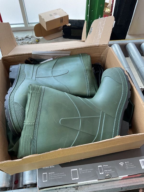 Photo 1 of [USED] Gonex Chest Waders for Men Women Waterproof 2-Ply Nylon/PVC Waders for Fishing Duck Hunting with Boot Hanger & Waterproof Phone Pouch/Case, Green Black, WOMENS 6/7