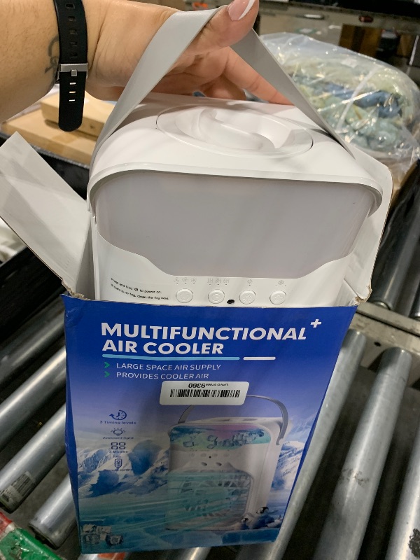Photo 1 of ** MISSING CHARGER** Portable Air Conditioners,4-in-1 Air Conditioner,2.3-Second Cooling & 3 Fan Speeds,1600ML Water Tank With 2 Mist,10 Color Night Light,Remote Control,Portable AC for Room,Car,Bedroom,Office,Outdoor