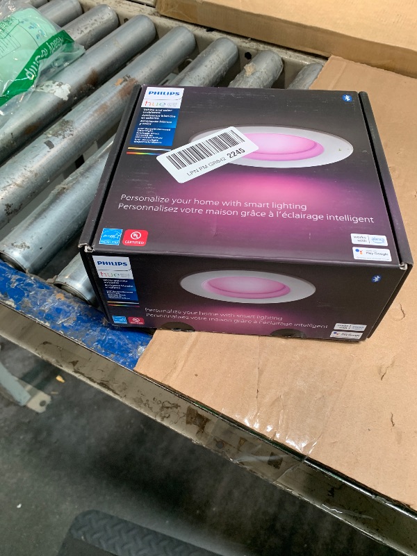 View 2 of [DAMAGED] Philips Hue Smart Retrofit Recessed 5/6 Inch LED Downlight 1 Pack - White and Color Ambiance Color-Changing Light 1100LM - Control with Hue App - compatible with Alexa, Google Assistant, Apple Homekit