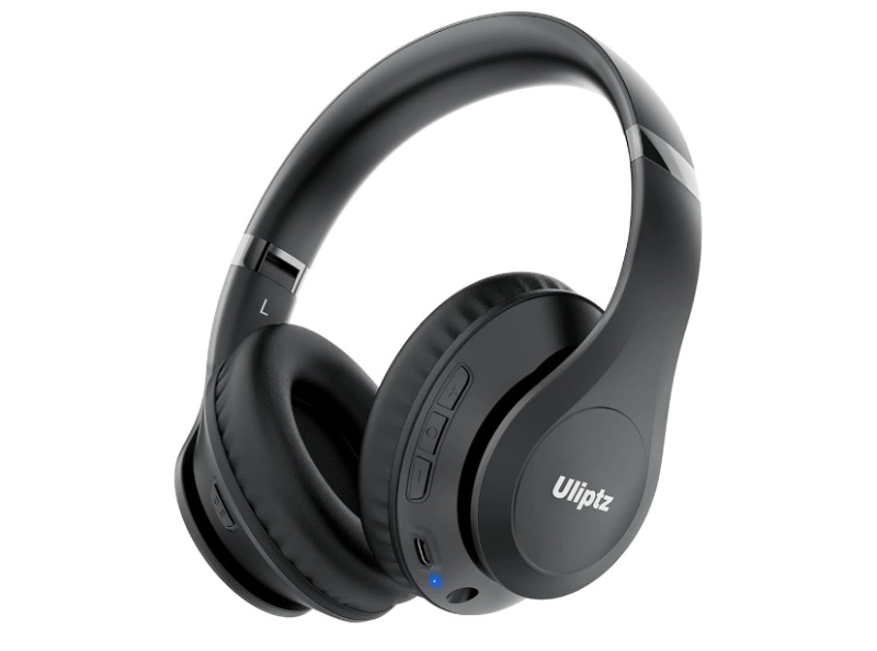View 1 of ***SIMILAR IMAGEN*** Uliptz Wireless Bluetooth Headphones, 65H Playtime, 6 EQ Sound Modes, HiFi Stereo Over Ear Headphones with Microphone, Foldable Lightweight Bluetooth 6.0 Headset for Travel/Office/Cellphone/PC
