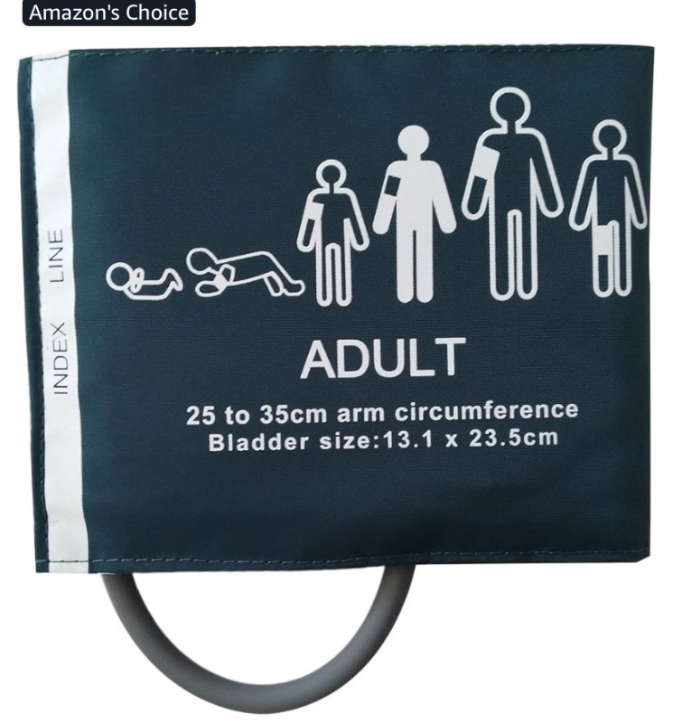 Photo 1 of ***SIMILAR IMAGEN*** NIBP Single Tube with Bladder Reusable Adult Blood Pressure Cuff 25-35 cm Arm Circumference for Blood Pressure Monitor.