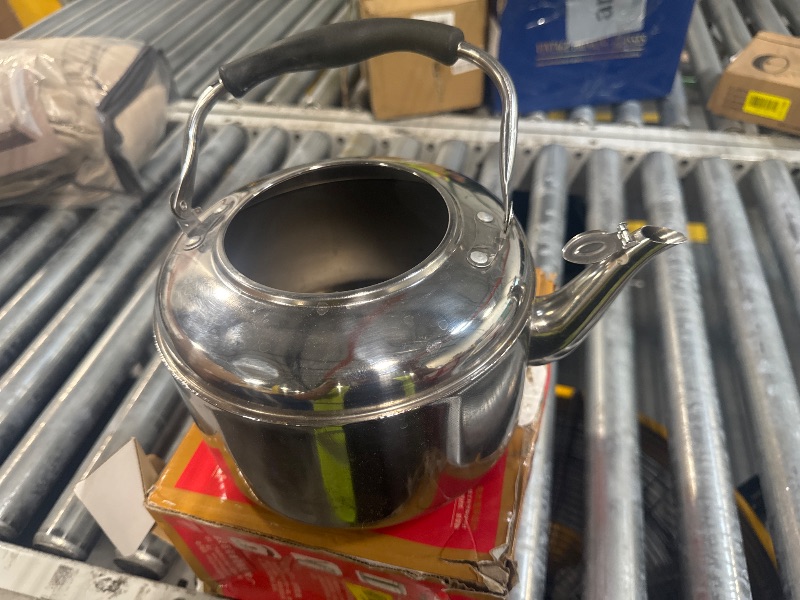 View 3 of ***MISSING PARTS***DOITOOL Stainless Steel Tea Kettle for Stove Top: Metal Teapot Water Kettle Water Tea Pots for Stove Top Camping Stove Gas Stove Water Kettle 4L