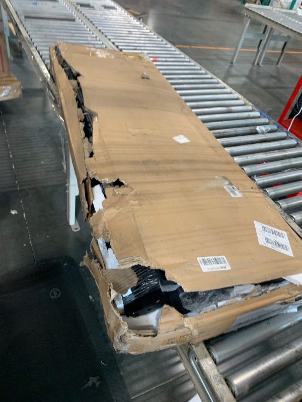 Photo 1 of ***PARTIAL SET*** ***ONLY BOX 1 OF 2*** ***STOCK PHOTO IS A SIMILAR ITEM*** GalnFu Queen Bed Frame with 4 Storage Drawers, Upholstered Platform Bed with Charging Station, Modern Wingback Storage Headboard, Easy Assembly,Noise-Free, Black