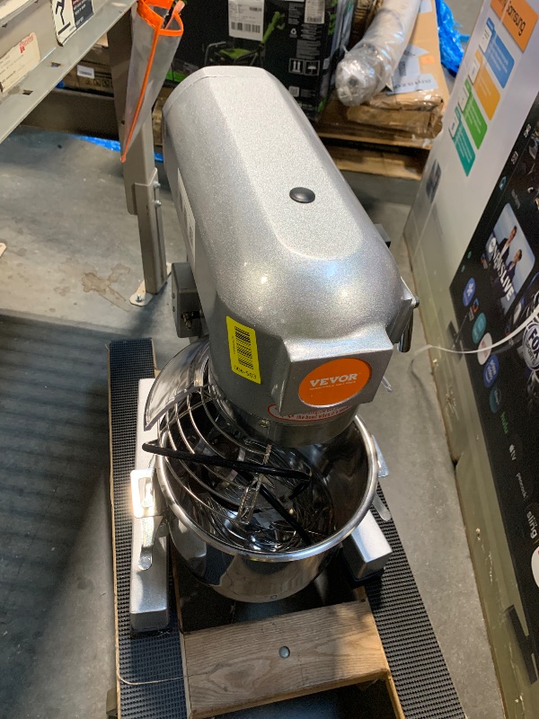 Photo 1 of ***IT DOESN'T TURN ON*** VEVOR Commercial Food Mixer, 15Qt Capacity with Timer, 500W Stainless Bowl Durable Electric Mixer for Commercial Use, 3 Speed Options 113/184/341 RPM, Includes Dough Hook & Whisk
