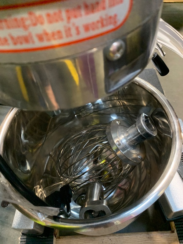 Photo 1 of ***IT DOESN'T TURN ON*** VEVOR Commercial Food Mixer, 15Qt Capacity with Timer, 500W Stainless Bowl Durable Electric Mixer for Commercial Use, 3 Speed Options 113/184/341 RPM, Includes Dough Hook & Whisk