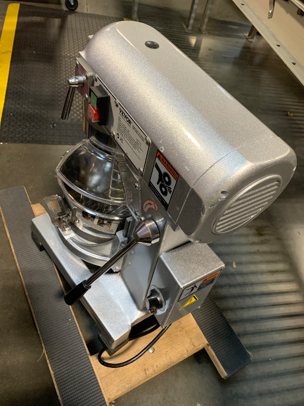 Photo 1 of ***IT DOESN'T TURN ON*** VEVOR Commercial Food Mixer, 15Qt Capacity with Timer, 500W Stainless Bowl Durable Electric Mixer for Commercial Use, 3 Speed Options 113/184/341 RPM, Includes Dough Hook & Whisk