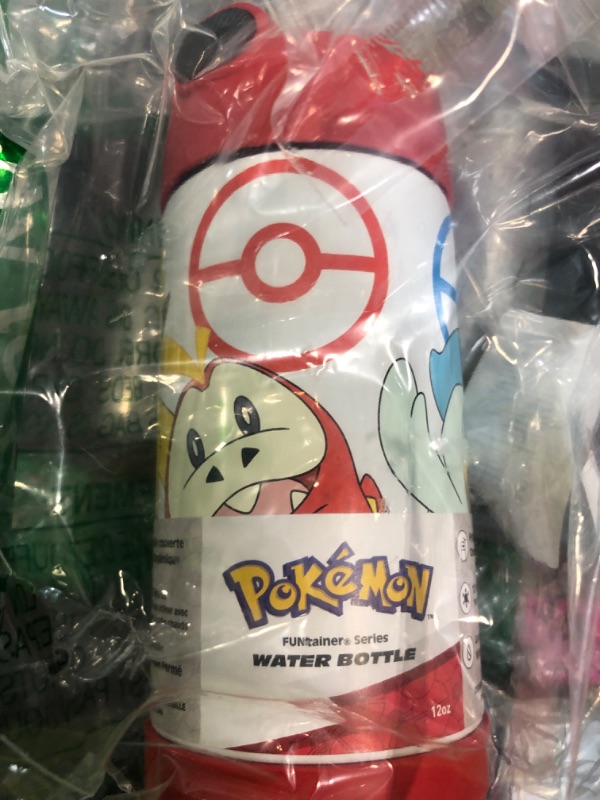Photo 1 of **missing lid**THERMOS FUNTAINER Water Bottle with Straw - 12 Ounce - Kids Stainless Steel Vacuum Insulated Water Bottle with Lid, Pokémon