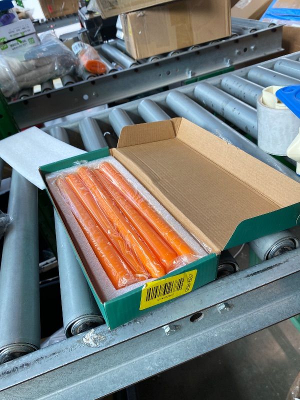 Photo 1 of [MINOR DAMAGE] 10 Inch Orange Taper Candles, 5 Pack Unscented Candlesticks for Dinner, Fall Harvest, Halloween, Seasonal Celebration and Home Decoration