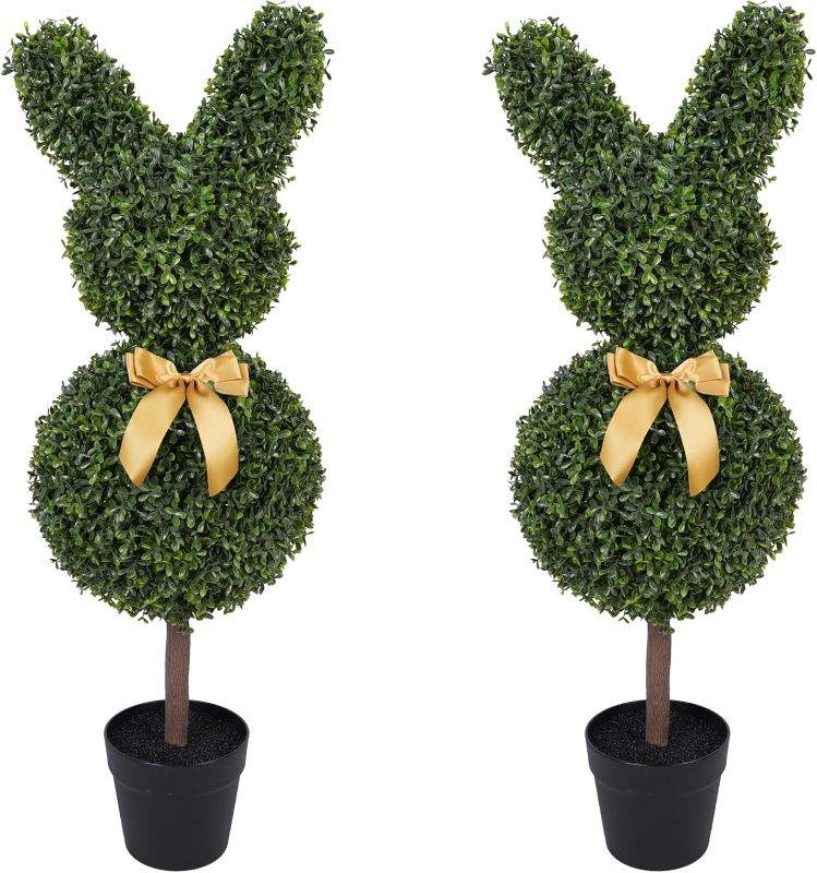 Photo 1 of ***1 PCS ONLY***
2 Pcs Bunny-Shape Boxwood Topiary – 3 ft Faux Boxwood Bunny, UV & Weather-Resistant, Lifelike Decorative Garden Sculpture for Front Porch, Patio, Lawn, Backyard & Indoor Decor