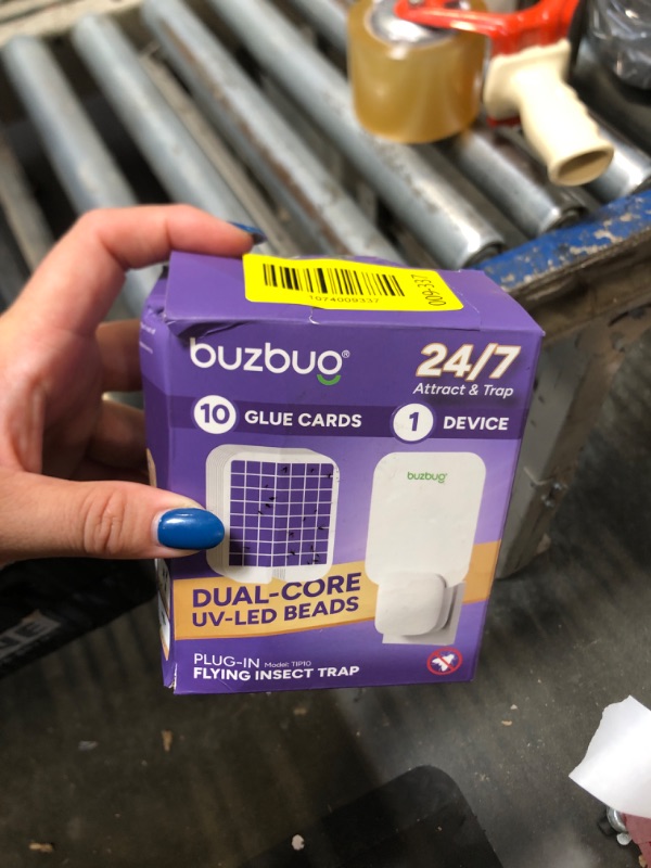 Photo 1 of *** MISSING DEVICE**** Buzbug Fly Trap Indoor, Plug-in Flying Insect Trap, Fruit Fly Traps for Indoors, Plug in Bug Trap, Gnat Trap for House Indoor, Bug Catcher for Gnat Moth Mosquito, 1 Device + 10 Refills Glue Cards