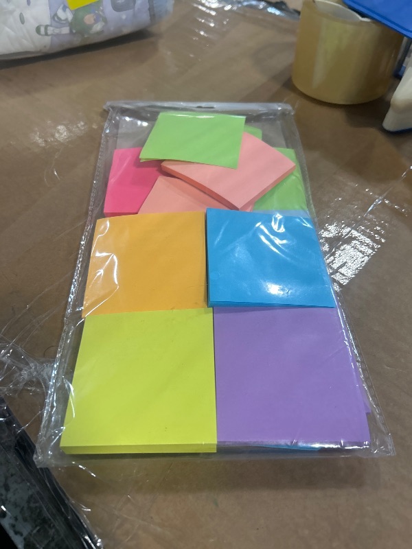 Photo 1 of (16 Pack) Sticky Notes 3x3, Self-Stick Pads Bright Colors Sticky Note, Recyclable, Easy to Stick for Home, Office, Notebook