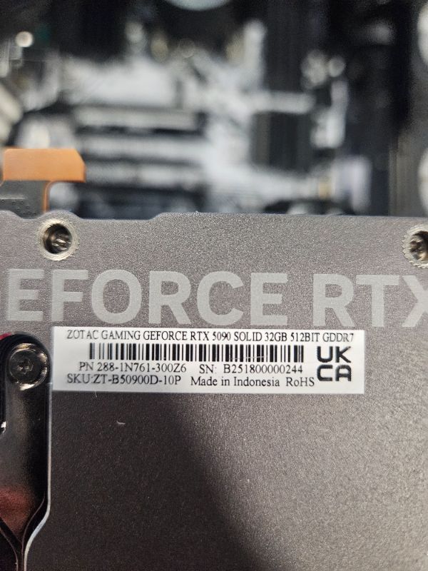 Photo 1 of ****CHECKED  7/11 - AS IS/NO RETURNS - SALE FINAL - FOR PARTS ONLY - MISSING CPU/RAM/SSD****ZOTAC MEK Gaming PC Desktop, NVIDIA GeForce RTX 5090 32GB GDDR7, AMD Ryzen 7 9800X3D Up to 5.2GHz, 32GB DDR5, 2TB NVMe M.2 SSD, 1200W 80+ Gold PSU, WiFi 6E, Window
