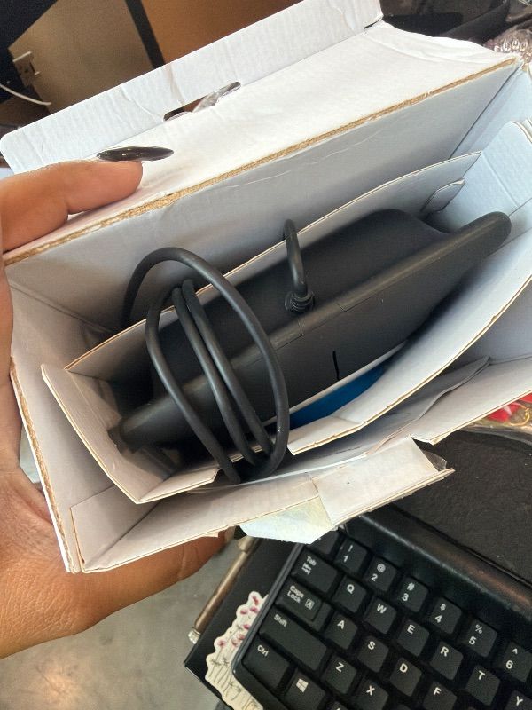 Photo 1 of ***MISSING WRIST PAD*** PORLEI Wired Trackball Mouse, Ergonomic Finger Control Trackball with 55mm Large Ball, 4-Level Adjustable DPI, Ambidextrous Design, Wrist Rest Included, Compatible for PC, Laptop, Mac, Windows-Blue