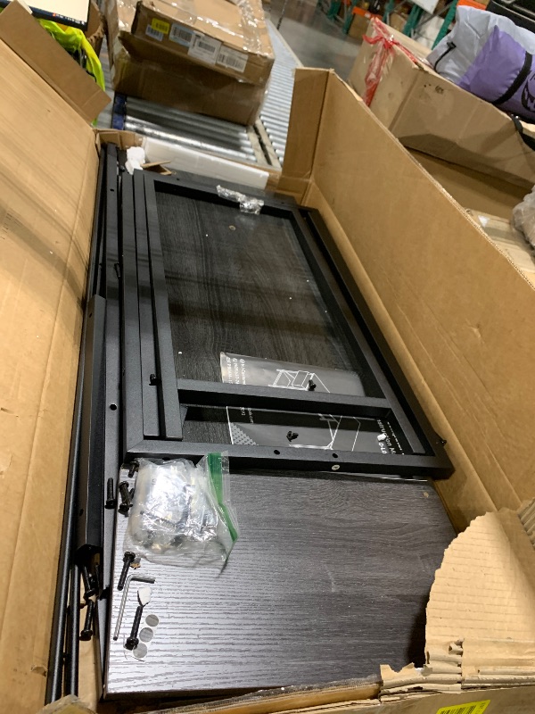 Photo 1 of ** loose hardwaare**
Sweetcrispy L Shaped Desk Gaming Computer 50 Inch Reversible Corner PC Work Table for Writing Study Student with Wood Tabletop Metal Frame CPU Stand Side Bag for Home Office Small Space, Grey