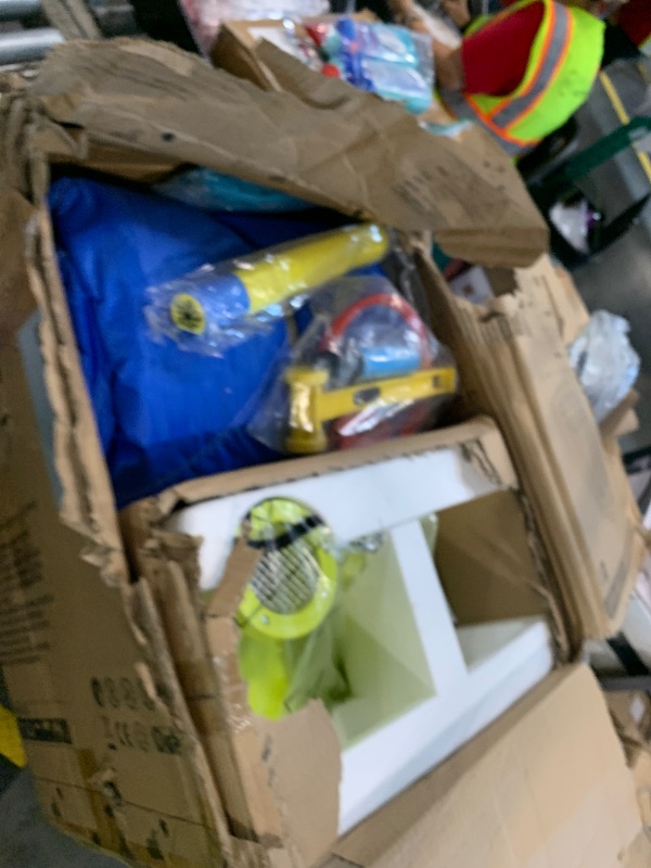 Photo 1 of ***STOCK PHOTO IS A SIMILAR ITEM*** Inflatable Water Slide , 2 Water Cannon, Dual Top Sprayer & 520W Blower for Outdoor Backyard (Blue-Orange)