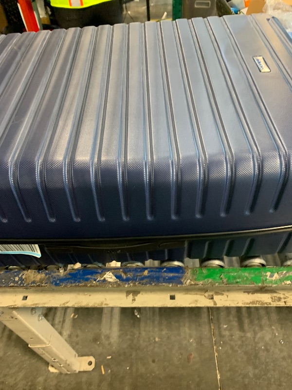 Photo 1 of ***MISSING WHEEL*** InUSA DEEP Luggage with GEL Handle | Spacious Traveling Suitcases, Travel Suitcase with Dual Spinner Wheels and Studs | 28 Inch Large Hardside Luggage | Blue