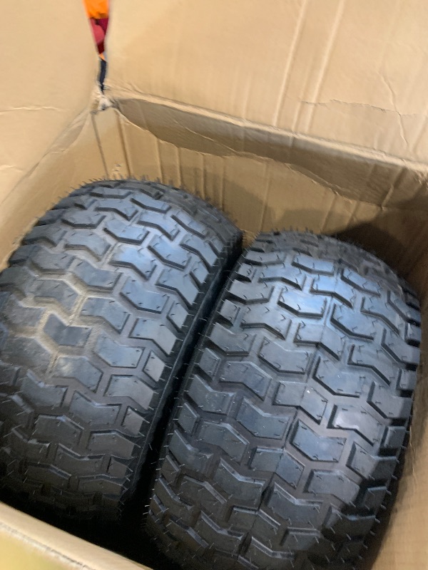 Photo 1 of (2-Pack) 18" Tubeless Tires On Rims - 18x8.5-8 Tire and Wheel Assemblies - 4-Lug 4" Center - 2.83" Center Bore - Load Range B Max Tire Weight of 815 Lbs - Compatible with Alumacraft Boat Trailers
