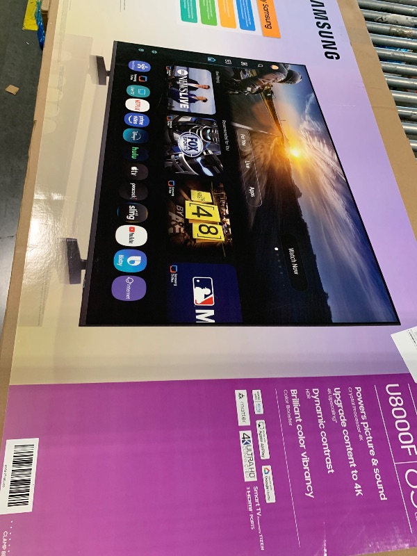 Photo 1 of ***USED***
***PARTIAL SET***
Samsung 65-Inch Class Crystal UHD U8000F 4K Smart TV (2025 Model) Endless Free Content, Processor, MetalStream Design, Knox Security, Alexa Built-in.