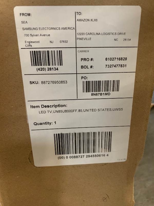 Photo 1 of ***Condition: Used***
***Missing Parts: Partial Set***
***Functional: Untested***
Samsung 85-Inch Class Crystal UHD U8000F 4K Smart TV (2025 Model) Endless Free Content, Processor, MetalStream Design, Knox Security, Alexa Built-in