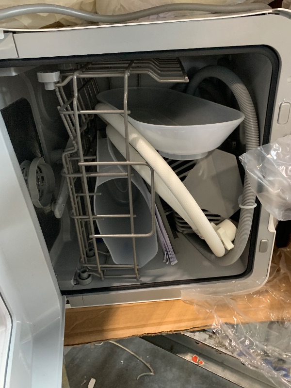Photo 1 of **** COSMETIC DAMAGE **** COMFEE' Countertop Dishwasher, Portable Dishwasher with 6L Built-in Water Tank, Mini Dishwasher with More Space Inside, 7 Programs, UV Hygiene& Auto Door Open, for Apartments, Dorms& RVs, White