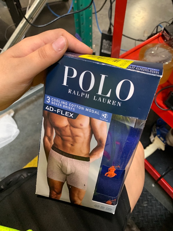 Photo 1 of ** ONLY 2 ** Polo Ralph Lauren Underwear Men's 4D Flex Cotton Modal Boxer Briefs 3 Pack, Bermuda Blue/Rugby Royal/Deep Atlantic, L