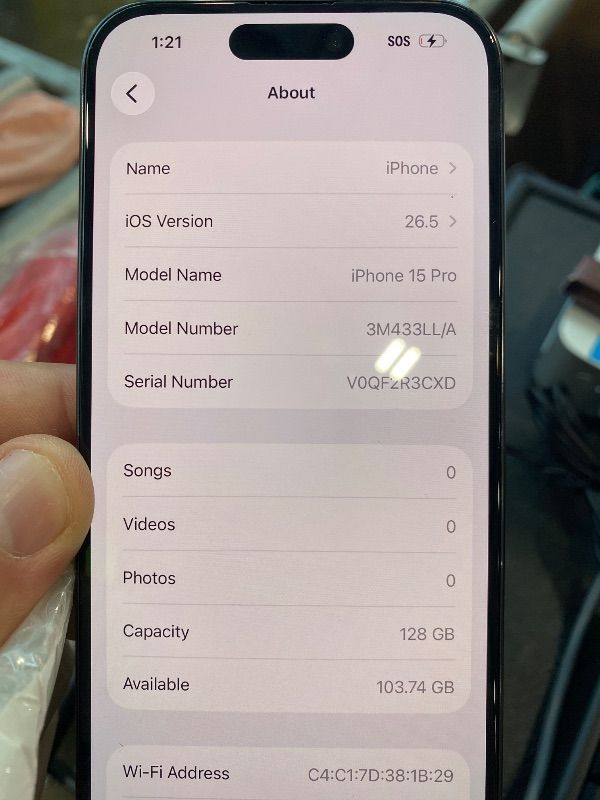 Photo 1 of **** STORAGE CAPACITY UNKNOWN**** Apple iPhone 16 Pro, Black Titanium - Unlocked (Renewed)