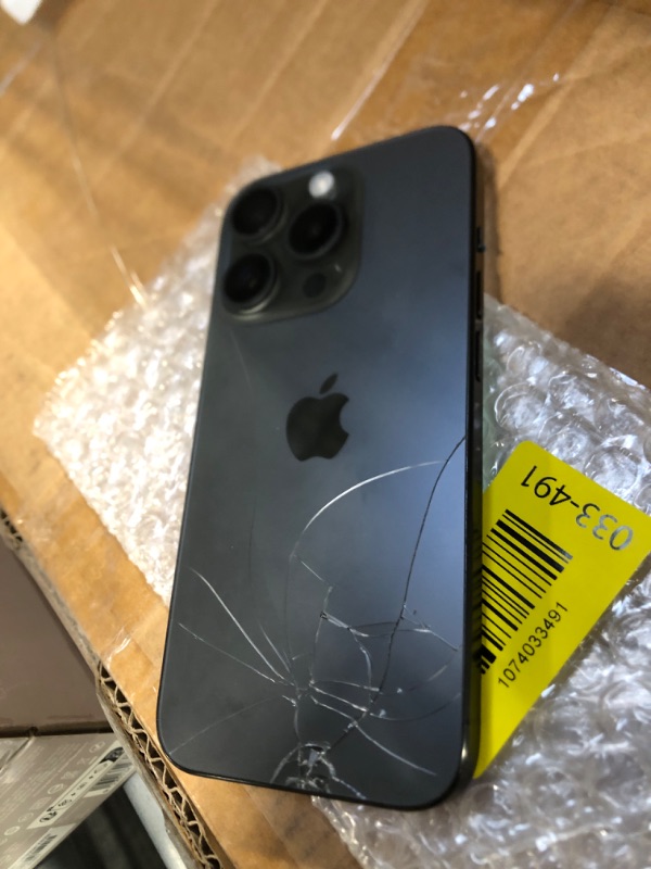 Photo 1 of **** STORAGE CAPACITY UNKNOWN**** Apple iPhone 16 Pro Max, Black Titanium - Unlocked (Renewed)