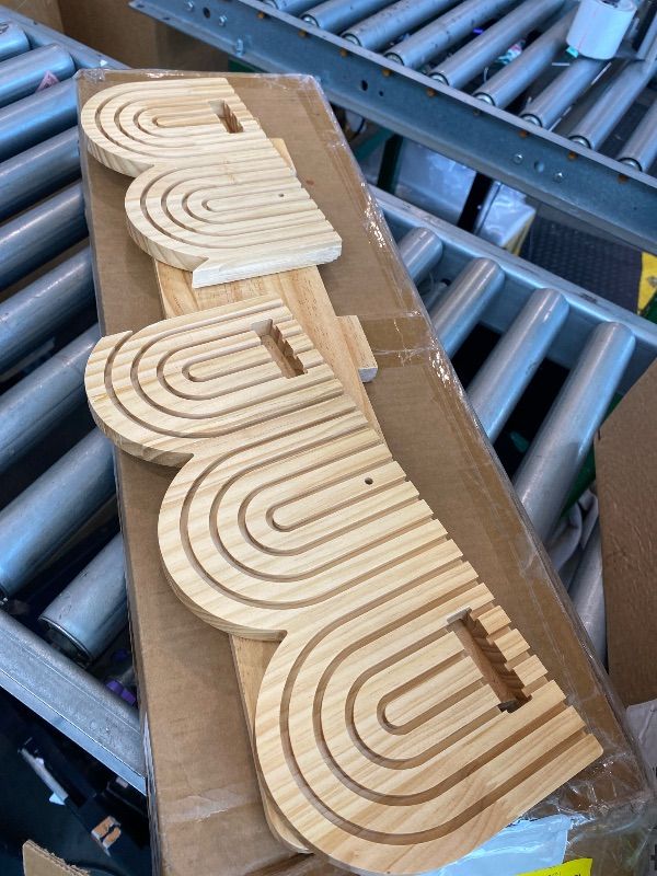 Photo 1 of [BACK BOARD PIECE IS BROKEN] Briwooody Wood Wall Coat Rack/Boho Wall Shelf Mid-Century Modern Wooden Coat Vintage Mount Altar Decor for Bathroom Bedroom Office Nursery Decor Entryway Organize (22 x 5.5 x 4.5 Inch,Wood,1 Pcs)