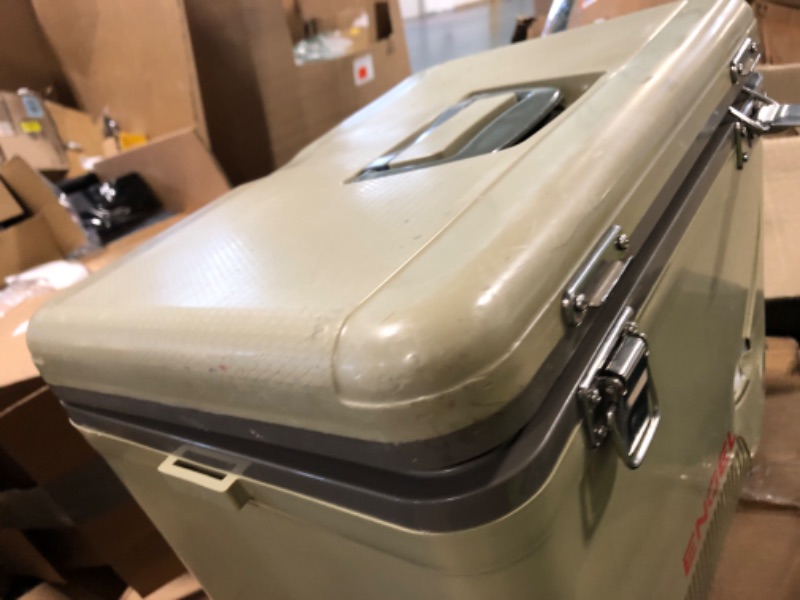 Photo 1 of ***MAJOR DAMAGE TO FRONT **** Engel UC19 19qt Leak-Proof, Air Tight, Drybox Cooler and Small Hard Shell Lunchbox for Men and Women in Tan