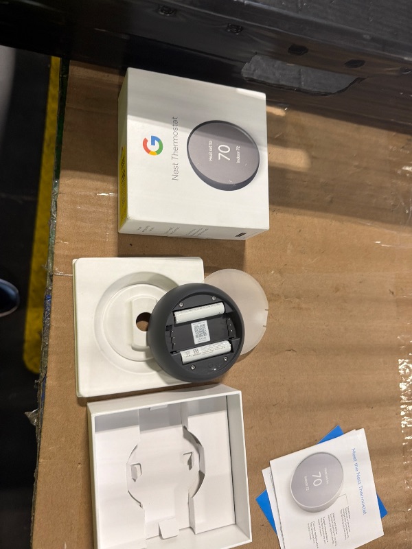 Photo 1 of ***MISSING WIRE BASE*** Google Nest Thermostat - Smart Thermostat for Home - Programmable Wifi Thermostat - Charcoal