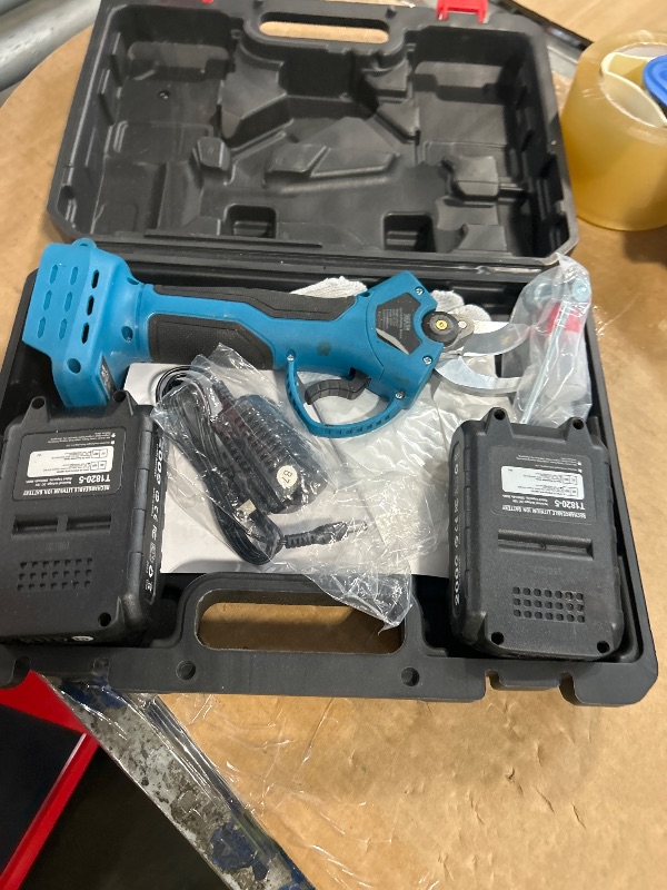 Photo 1 of ?SEESII Electric Pruning Shears, 1.4" Cutting Cordless Power Pruner, 2×2000mAh Batteries, Brushless Motor, Extra SK5 Blade, 2 Modes Battery Powered Branch Cutter for Garden Tree Trimming