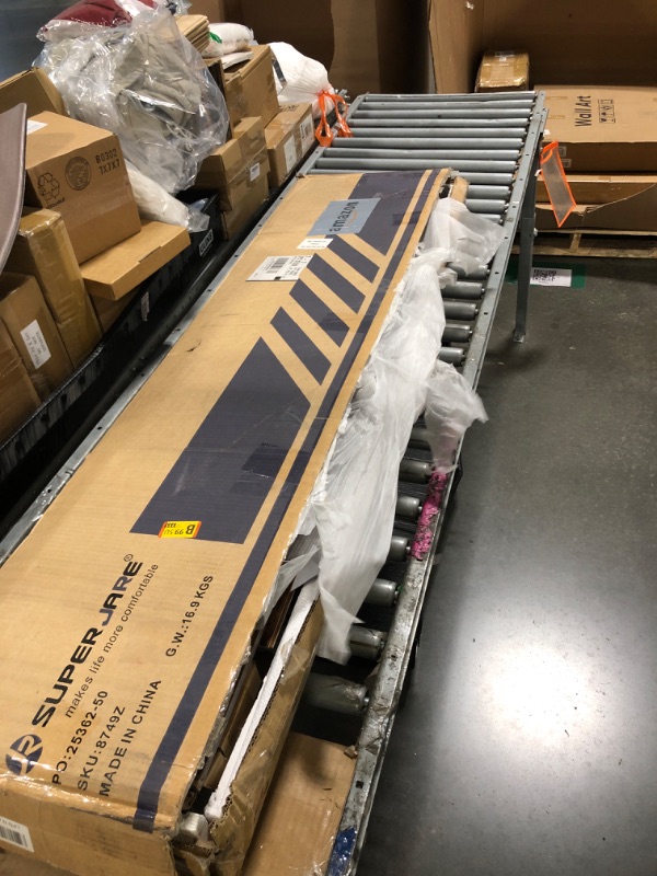 Photo 1 of ****CHECKED  7/12 - AS IS/NO RETURNS - SALE FINAL - FOR PARTS ONLY****SUPERJARE TV Stand for 55 Inch TV, Entertainment Center with Adjustable Shelf, 2 Cabinets, TV Console Table, Media Console, Solid Wood Feet, Cord Holes, for Living Room, Bedroom, Rustic