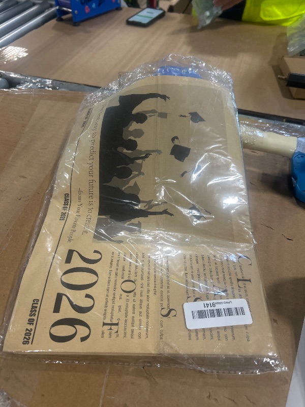 Photo 1 of ***07/19 ITEM CORRECT ***
RUSPEPA 10 Sheets Kraft Newspaper Graduation Flower Wrapping Paper, Vintage Brown The Graduation Times Design with Cap & Diploma, Kraft Floral Bouquet Wrap for Florist, 2026 Graduates, Party