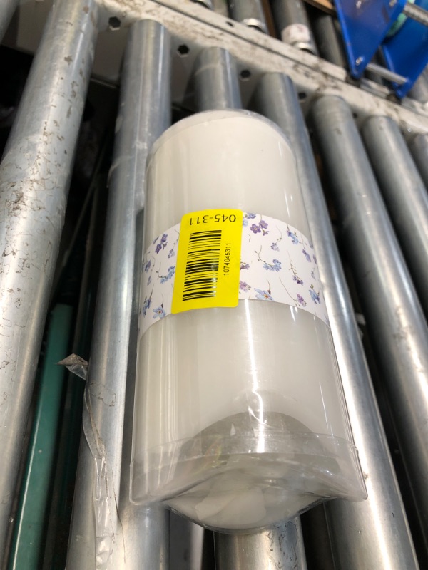 Photo 1 of ***DAMAGED - SEE NOTES/PICTURES*** Mikasa White LED Wax Pillar Candle with Flickering Flame, 4 x 8 Inch Real Wax Flameless Candle with 5-Hour Timer, Battery Operated Decorative Candle for Home Decor and Seasonal Displays