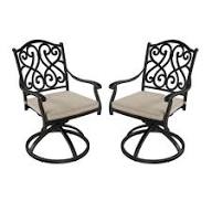 Photo 1 of ***FACTORY SEALED*** Set of 2 Cast Aluminum Outdoor Patio Swivel Dining Chair with blue Cushion
