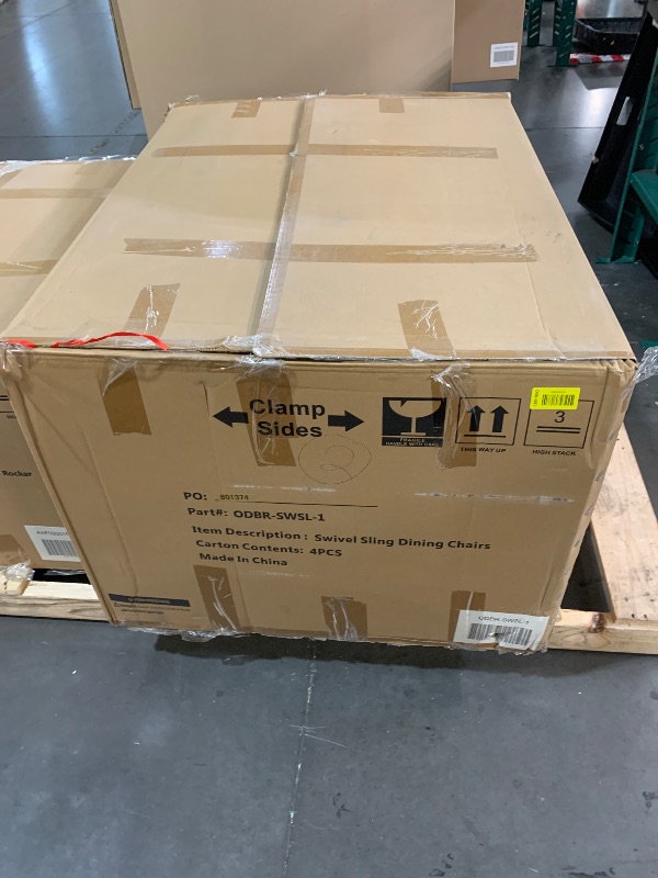 Photo 1 of ***FACTORY SEALED******PARTIAL SET - PRICE ADJUSTED*** Betterhood Patio Swivel Chairs Set of 4, Outdoor Dining Chairs with High Back Design, Patio Dining Chairs with Breathable Material for All Weathers, Metal Rocking Frame for Backyard Deck Lawn Garden
