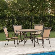 View 1 of ****CHAIRS ONLY**** ***PARTIAL SET - PRICE ADJUSTED*** Fontana 5-Piece Aluminum Outdoor Dining Set with 4 Sling Chairs and a 48 in. Cast-Top Table

