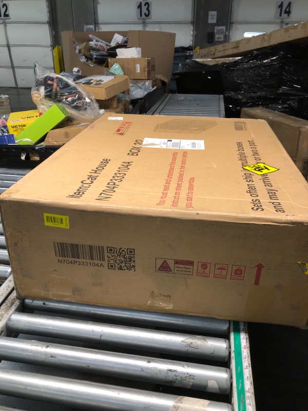 Photo 1 of ***PARTIAL SET BOX 1/2 FOR PARTS ONLY***Trygoal Large Catio Enclosure, 4-Tier Weatherproof Cat House, Multi-Level Outdoor Cat Patio with Platforms & Resting Rooms, Window Attached for Backyard/Patio/Balcony, Black & Natural