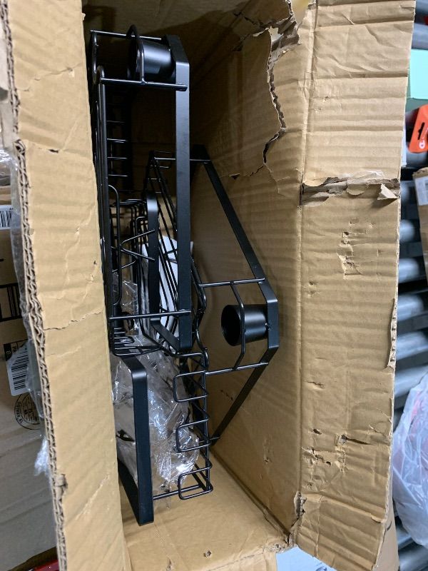 Photo 1 of ***JUST THE SHELFS***   DAOYA Corner Shower Caddy Tension Pole - 4 Tier Stainless Steel Rustproof Shower Corner Caddy for Bathtub Bathroom Shower Organizer Shelves Adjustable Pole 25-114.2 Inch Black