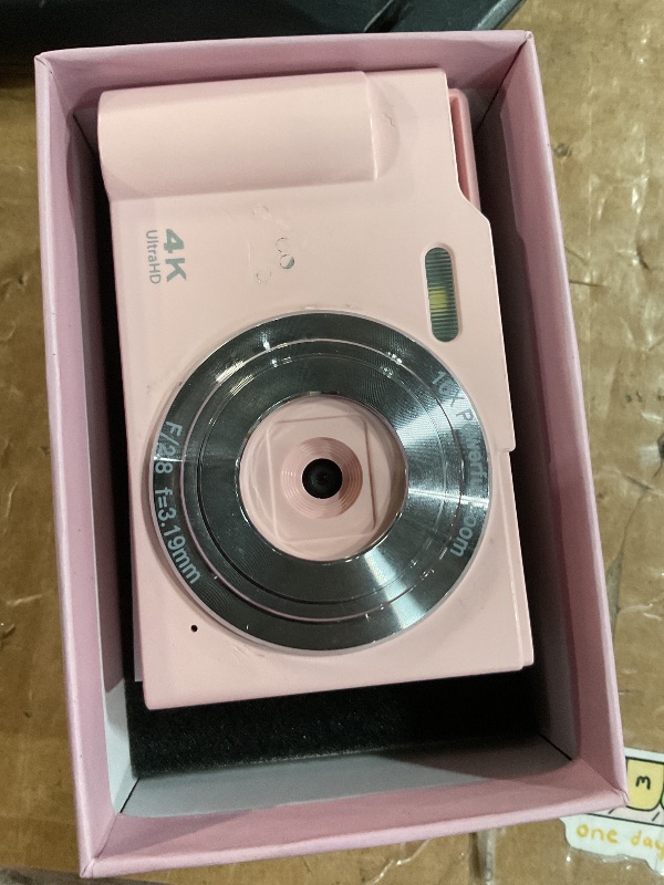 Photo 1 of ***NO SD CARD INCLUDED***Digital Camera, FHD 4K Digital Point and Shoot Camera with 16X Zoom Anti Shake, 48MP Compact Small Camera with 32GB Card for Boys Girls Kids Shell Pink