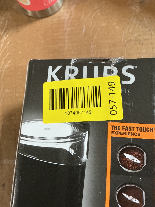 Photo 1 of ***HEAVILY USED**
KRUPS Precision Electric Coffee Grinders, 3 oz Capacity, 200W Motor, Stainless Steel Blades for Uniform Grinding of Beans, Herb and Nuts, Coffee and Spice Grinder Electric, (Black)