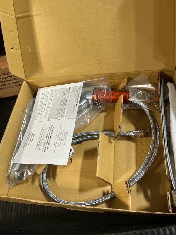 Photo 1 of ***MISSING PARTS***Moen Chateau Chrome One-Handle Low Arc Kitchen Faucet for 3-Hole Sinks, 7425