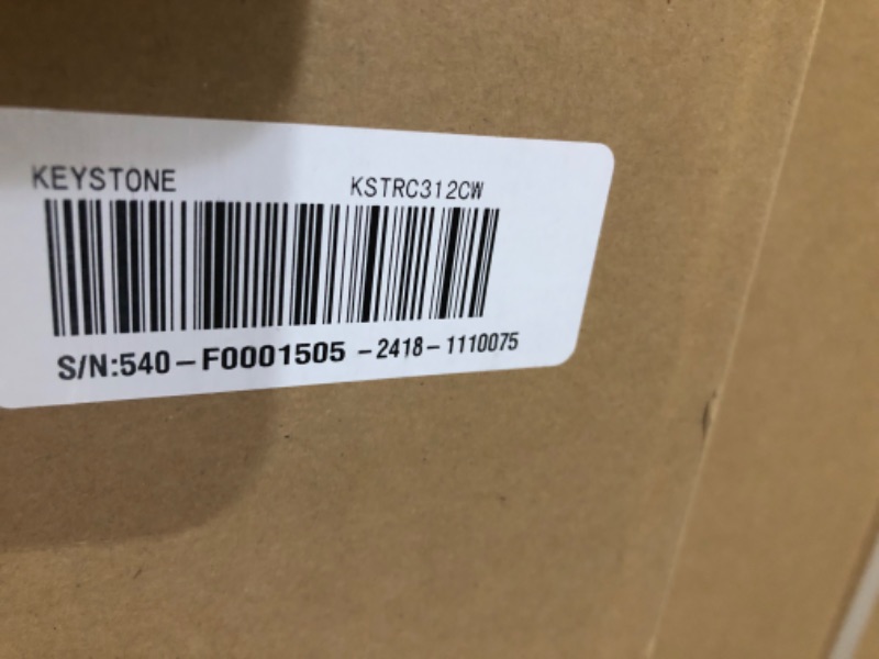 Photo 1 of ***FACTORY SEALED ***TRUCK/TRAILER PICKUP ONLY***Keystone New Standard 3.1 Cu. ft. 18.5 in W Compact Standard Door Refrigerator/Freezer, White, KSTRC312CW