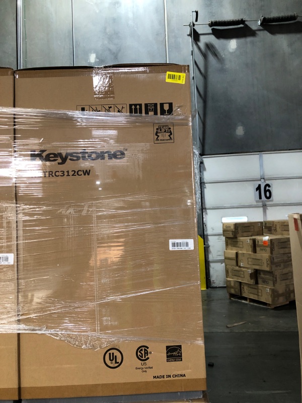 Photo 1 of ***FACTORY SEALED ***TRUCK/TRAILER PICKUP ONLY***Keystone New Standard 3.1 Cu. ft. 18.5 in W Compact Standard Door Refrigerator/Freezer, White, KSTRC312CW