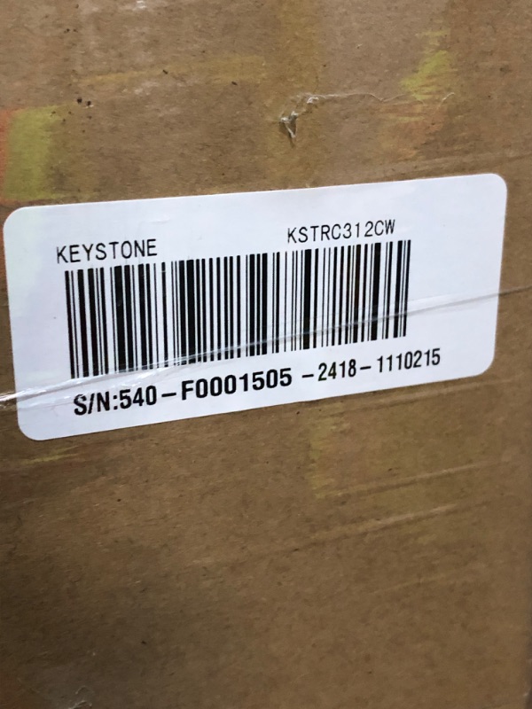 Photo 1 of ***FACTORY SEALED ***TRUCK/TRAILER PICKUP ONLY***Keystone New Standard 3.1 Cu. ft. 18.5 in W Compact Standard Door Refrigerator/Freezer, White, KSTRC312CW