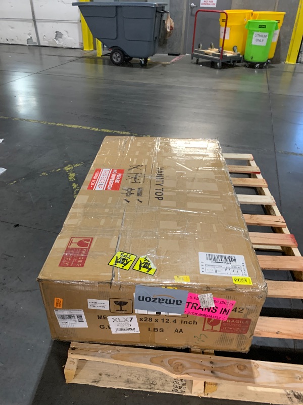 View 3 of ***TRUCK/TRAILER PICKUP ONLY*** VANFORITY 42" x 22" Vanity Top, Quartz Vanity Sink Top, with Undermounted Rectangular Sink & 4" Height Backsplash Countertop, Pre-Drilled 3 Faucet Holes for Vanity Top with Sink, Calacatta Oro