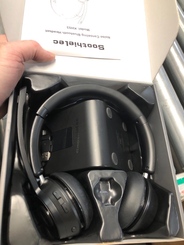 Photo 1 of (Upgraded Version) Wireless Headset, Bluetooth Headset with Noise Cancelling Microphone, Best Headphones with Mic Mute & USB Dongle for PC/Computer/Laptop/Cell Phones/Remote Work/Call Center